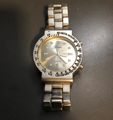 Reloj Fondini Para Hombre De Colección Plateado/Cromo Índices Luminosos para Piezas/Reparación ** Foto 1 de 4