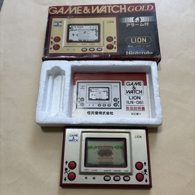 Nintendo Game & Watch Lion LN-08 Gold Series Vintage Handheld Box Manual Tested