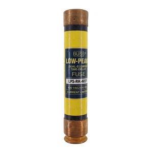 BUSSMANN LPS-RK-40SP TIME DELAY FERRULE FUSE, CLASS RK1, 600VAC/300VDC, 40-AMP - Picture 1 of 1