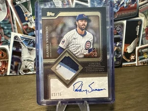 2025 Topps Series 1 Dansby Swanson Flagship Autograph Card /15 Chicago Cubs - Picture 1 of 2