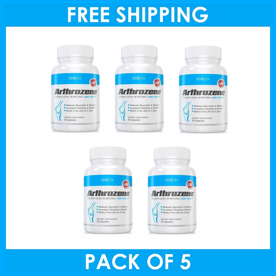 Fisico - Suplemento de Suporte Articular Arthrozene 30 Cápsulas Pacote com 5 - Imagem 1 de 3