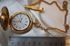 1997 Near MINT Seiko Pocket Watch 7N21-0A00 ASGP Gold Quartz Mens JDM From JAPAN - Picture 1 of 5