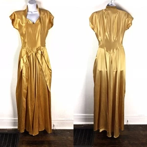 Vintage Gold Cocktailkleid Unikat Selten Gr. XS/S - Bild 1 von 5