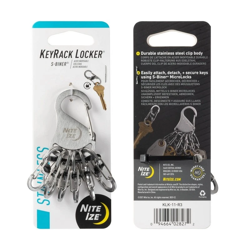"Nite Ize Key Rack Locker, Stainless, 1-Pack"