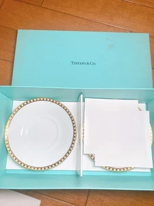 Unbenutzte Tiffany & Co. Goldband Untertasse/Teller 5 Zoll (12,8 cm) 2er Set - Bild 1 von 4