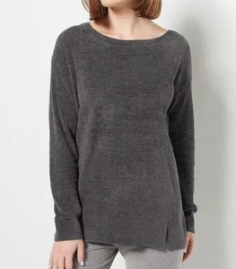 Maglione pullover BAREFOOT DREAMS cozy chic lite dockside in carbonio taglia L grande - Foto 1 di 7