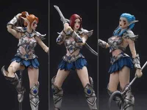 Figura de acción Lazy Monster Studio Oak Town Fairy Elf Guard (A) escala 1/12 Reino Unido - Imagen 1 de 5
