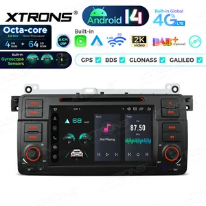 7" Android 14 Car DVD Stereo Radio GPS Navi 4+64GB Inclinometer For BMW 3er E46 - Picture 1 of 22