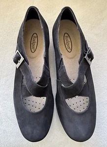 Rockport Women’s Size 6 M NWOB Navy Blue Mary Jane Criss Cross Leather Shoes - Picture 1 of 6