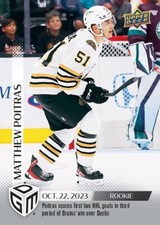 2023-24 Matthew Poitras Upper Deck Game Dated Moments Limit to 1199 PRESALE #9