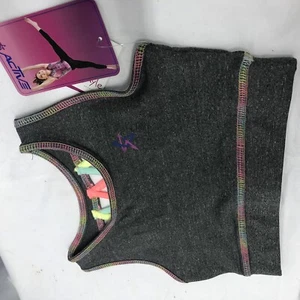 NWT Girls Gymgo Active Gymboree Striped Sports Bra Sz S (5-6) NEW Free Shipping - Picture 1 of 5