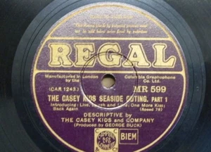 78 rpm THE CASEY KIDS SEASIDE OUTING part 1&2 - Imagen 1 de 1