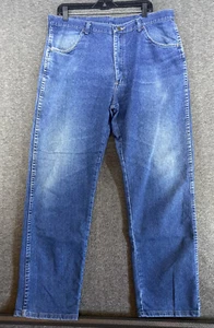 Wrangler Men’s Denim Blue Jeans Size 38 Regular Fit - Picture 1 of 13