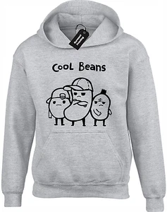 COOL BEANS KIDS CHILDRENS HOODY HOODIE CUTE FUNNY DESIGN BOYS GIRLS PRESENT GIFT - Picture 1 of 6