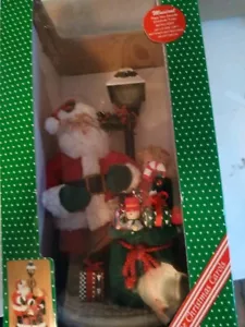 Vintage Holiday Scene 12" Santa Clause Weihnachten 1993 Lichter & Sounds Neu! - Bild 1 von 1
