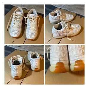 Nike Kobe X 10 Mid EXT White Gold GUM Leather Basketball Size 9 !! 802366 100 - Picture 1 of 12