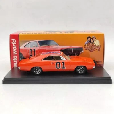 Auto World 1/43 Dg Charger General Lee 1969 Red AWRSS1151 Resin Car Models US - Image 1 of 4