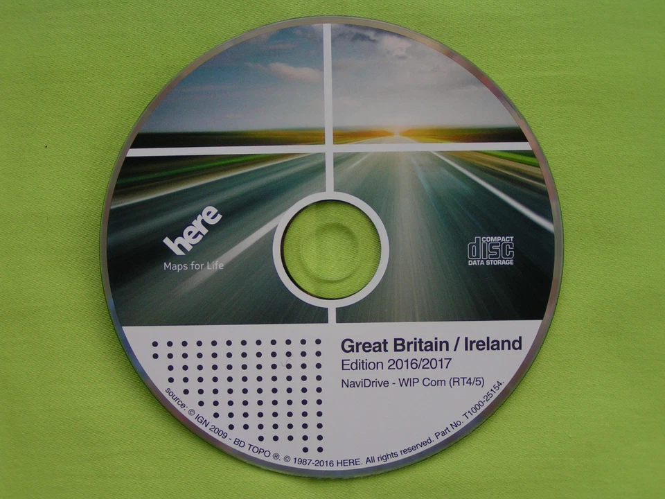 NAVIGATION CD WIP COM RT4 RT5 ENGLAND IRLAND 2017 CITROEN C4 C6 PEUGEOT 207 307 - Bild 1 von 1