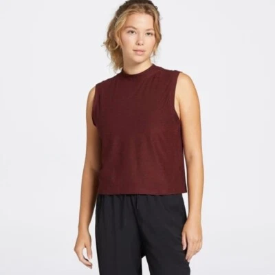 Regata Calia Carrie Underwood Feminina XS Nova Marrom Lustralux Mockneck Nova Com Etiqueta - Imagem 1 de 4