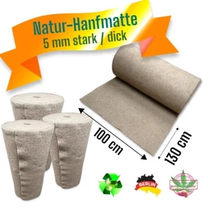 Hanfmatte 130cm x 100cm x 5mm für Kaninchen, Hasen, Nager, Käfig, Reptilien - Bild 1 von 8