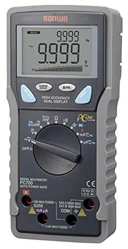 Sanwa Digital Multi Meter PC-700 Capacity Temperature Gray Tracking Japan New - Image 1 of 1