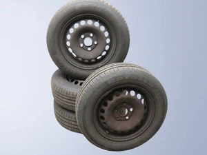 Kompletträder Sommer Stahlfelge VW Golf 6 VI 5K 195/65 R15 91 H - Bild 1 von 7