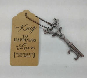 The Key To Happiness Is Love Deer Bottle Opener Gift - Picture 1 of 8
