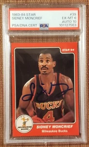 1983 Star #39 Sidney Moncrief Milwaukee Bucks Basketball Card PROMO PSA 6/DNA 10 - Picture 1 of 2