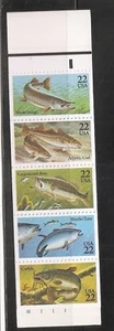 US SC # BK154 Fish. Complete Booklet. MNH - Picture 1 of 3