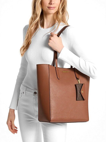 Nuova borsa Michael Kors Vincent grande in pelle saffiano con custodia per carte bagaglio
