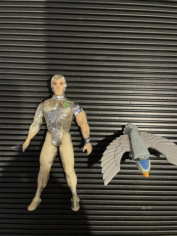 Silverhawks Quicksilver Action Figure AND Tally Hawk Kenner 1986 Vtg Telepix Cover