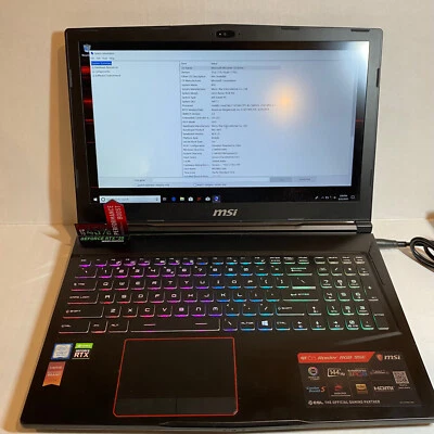 MSI GE63 Raider RGB 9SE Gaming Laptop GeForce RTX 2060, i7-9750H, 32GB RAM, SSD - Image 1 of 4