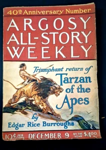 Edgar Rice Burroughs TARZAN AND THE GOLDEN LION IN ARGOSY ALL-STORY 1922 Dec 9 - Foto 1 di 10