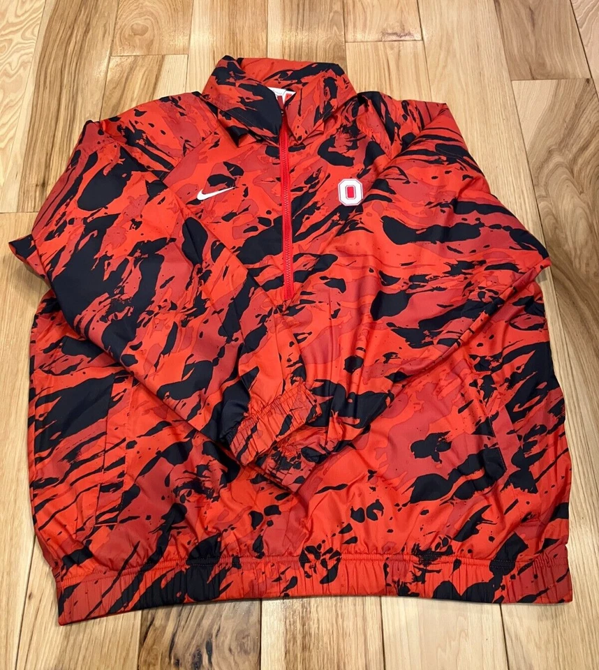 Nike Ohio State Buckeyes Windrunner Lightweight Jacket Red FN7907-657 Mens Sz XL