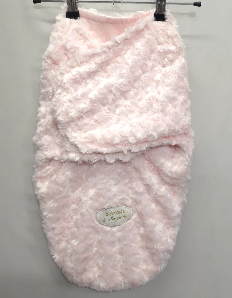 Mantas y más allá pañales para bebé durmientes acogedora roseta remolino rosa suave Foto 1 de 4