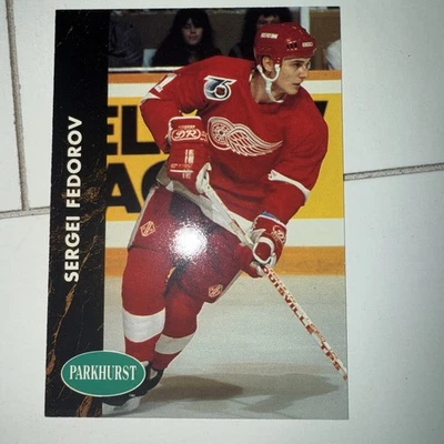 SERGEI FEDOROV RED WINGS 1991 PARKHURST HOCKEY CARD #38 - Image 1 of 4
