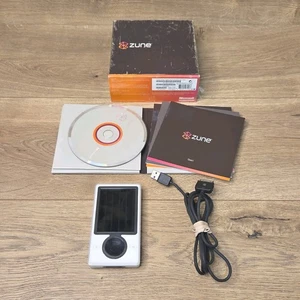 Reproductor multimedia digital MP3 Microsoft Zune 30 GB original blanco 2000+ canciones con caja - Imagen 1 de 15