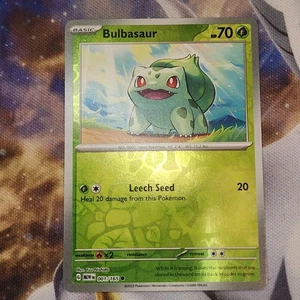 Pokémon Scarlet & Violet 151 Reverse Holo Rare Bulbasaur 001/165 Near Mint TCG - Picture 1 of 2