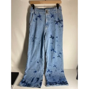 Anthropologie Pilcro Manel Villalonga Eventide High-Rise Wide-Leg Jeans Size 28 - Picture 1 of 9