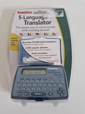 Franklin TWE-118 5 European Language Translator Brand New Sealed - Image 1 of 2