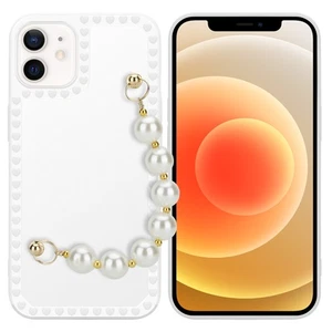 Funda para Apple iPhone 12 Funda Protectora TPU Silicona Muñeca Cadena - Imagen 1 de 17