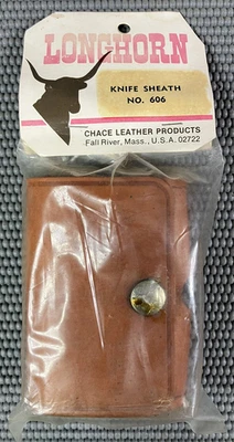 FUNDA DE CUERO LONGHORN VINTAGE Nº 606 NOS 4"x 3" Hecho en EE. UU. Foto 1 de 4