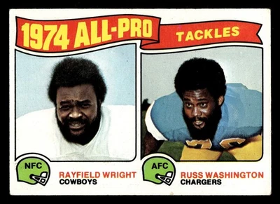 1975 Topps - 1974 All-Pro Rayfield Wright, Russ Washington #202 - Image 1 of 2
