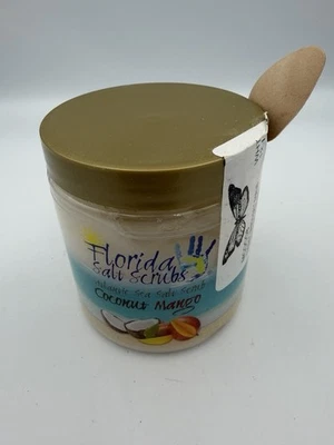 Florida Salt Scrubs Jar - Coconut Mango 12 oz Atlantic Sea Salt New - Image 1 of 4