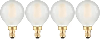 Frosted LED Ceiling Fan Light Bulbs- E12 Candelabra Base 2700K Soft Warm White D - Image 1 of 4