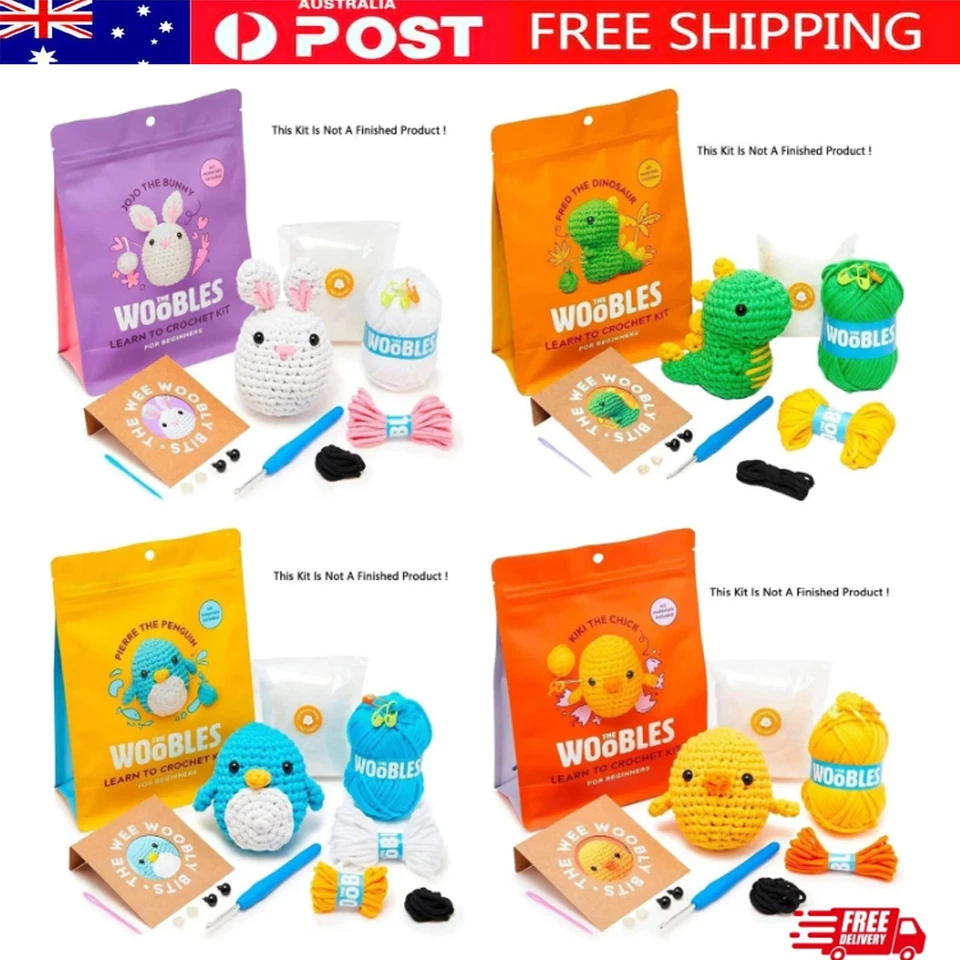 The Woobles Beginners Crochet Kit with Easy Peasy Yarn as seen on Shark Tank~ - image 1 of 4