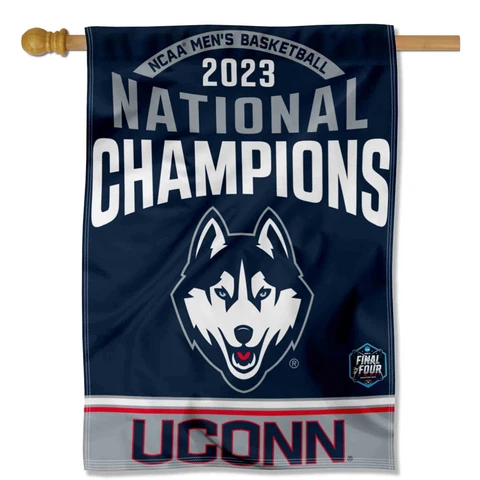 Connecticut Huskies UCONN Final Four National Champions House Flag Cover
