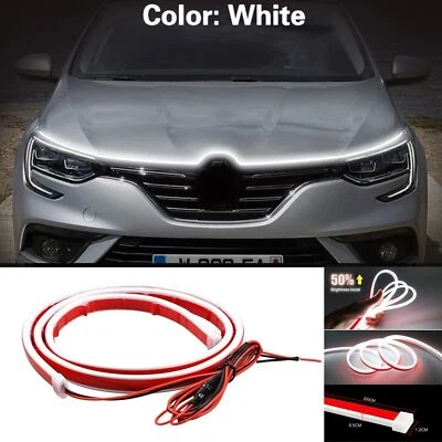 Hood LED Daytime Running Light Strip Flexible Lamp 1pcs For Renault Megane Foto 1 de 4