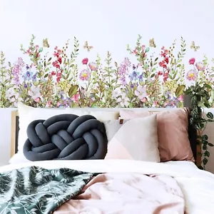 4 Pieces Flowers Wall Decals Vinyl Flowers Wall Stickers Removable Floral Wal... - Picture 1 of 7