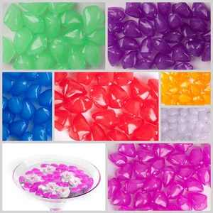 RELLENOS DE JARRÓN DE PIEDRAS/PEPITAS FLOTANTES DE COLORES 50 POR PAQUETE DECORACIÓN DE EVENTOS FIESTA - Imagen 1 de 8